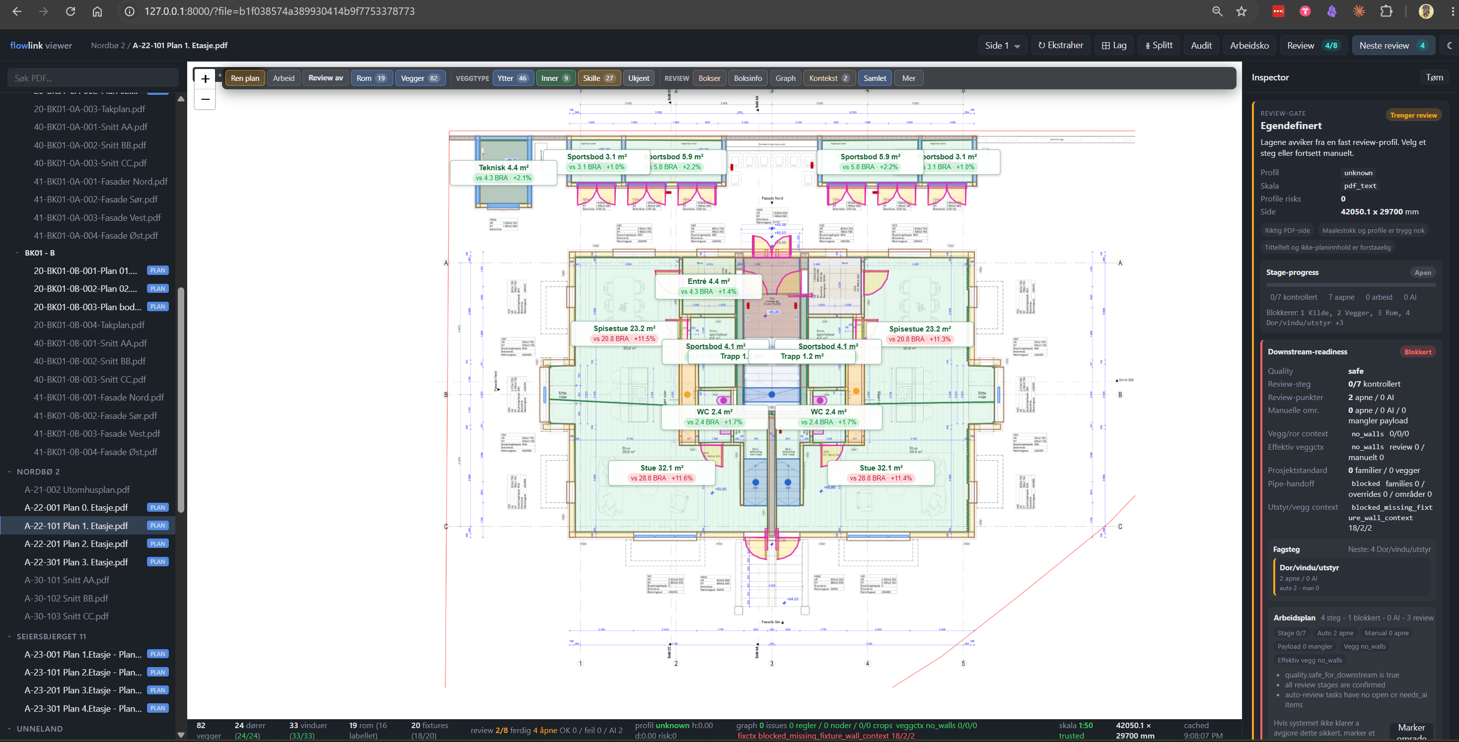 Flowlink analyse av PDF- og DWG-tegninger